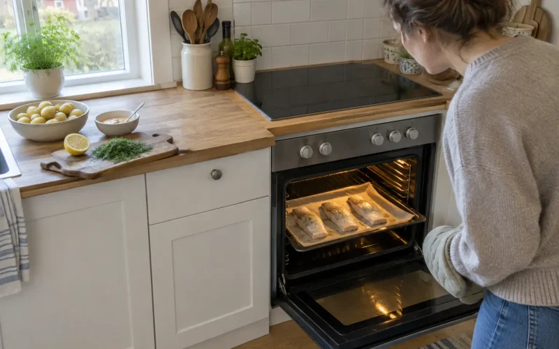 Röding i ugnen till röding recept med rom, potatis och dill